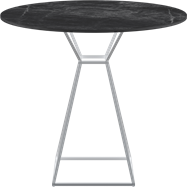 White Hourglass Cafe Table